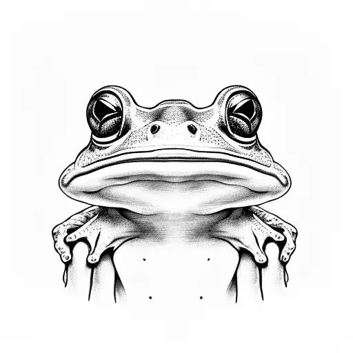 Frog Sitting On Top Of A Mushroom