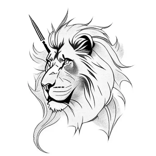 Full Sleeve Tattoo Containing Lion Warrior War Compas And Flower