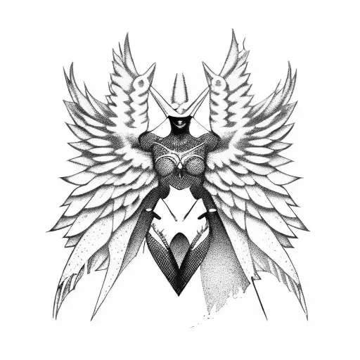 Woman With Bat Wings