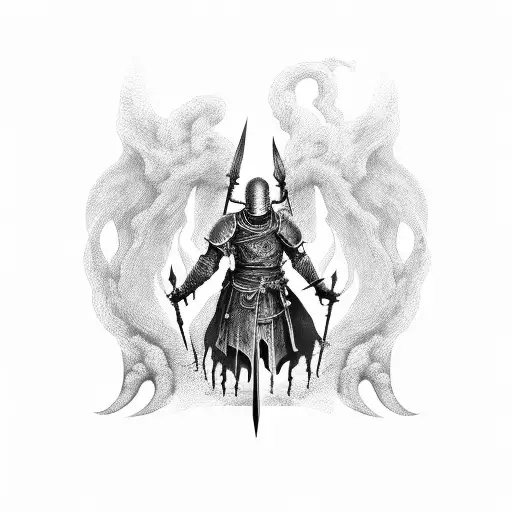 Dark Souls Bonfire With Smoke Emitting Around It