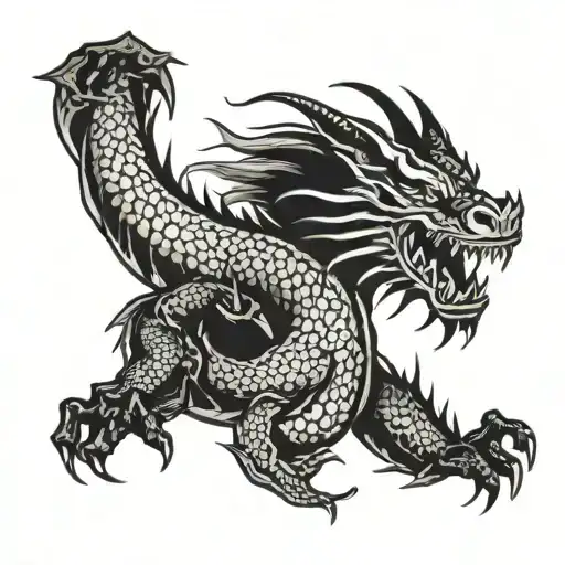 Yakuza Dragon Shoulder