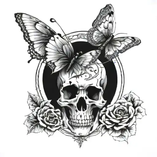 Butterfly Skull Wings Made