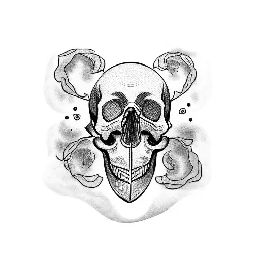 Baby Footprint Skull