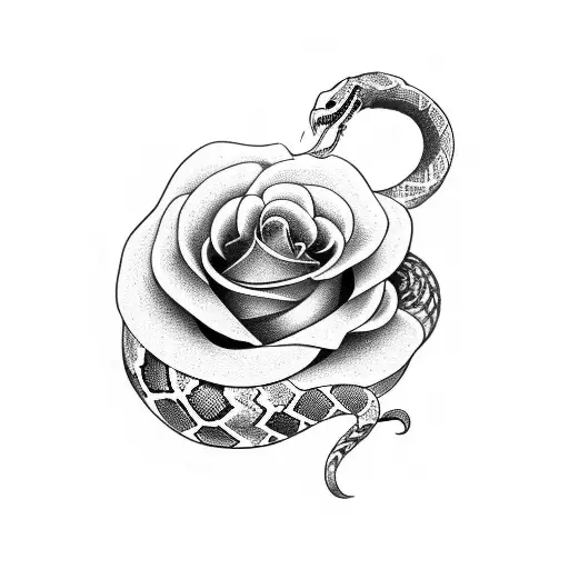 Snake With Roses