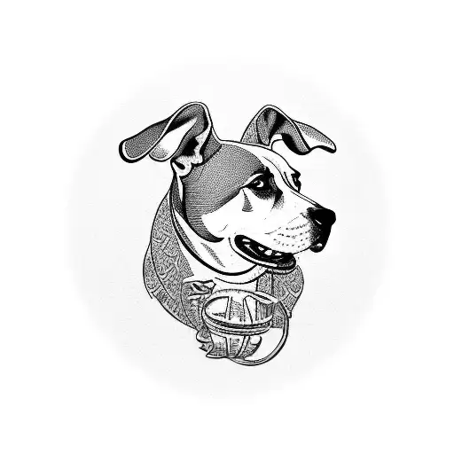 Dog Siting In The Bar And Drinking Beer