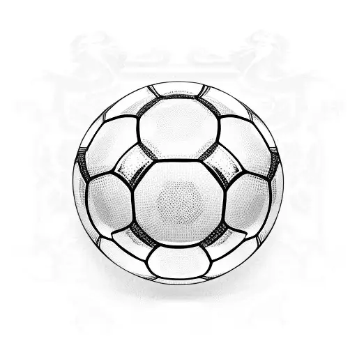 A Soccer Ball Transforming Into A Liverpool Emblem Surrounded By Blackwork Patterns