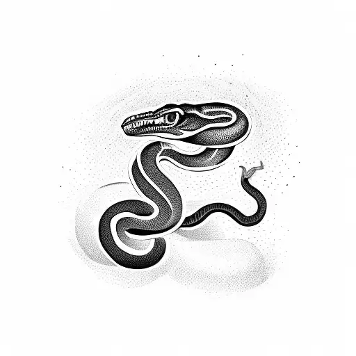 Snake Ripping Off Its Own Tail