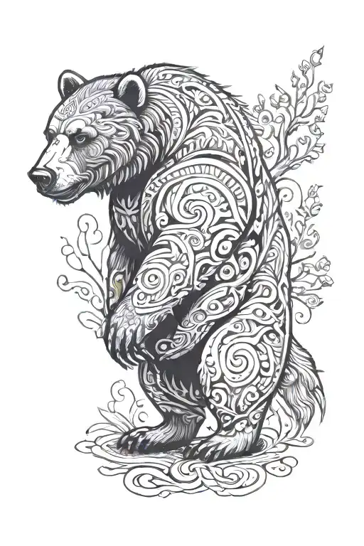 Bear Slayer From Latvian Folklore Designs