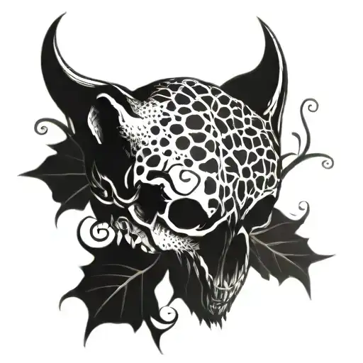 Skull Leopard Print Surrounded