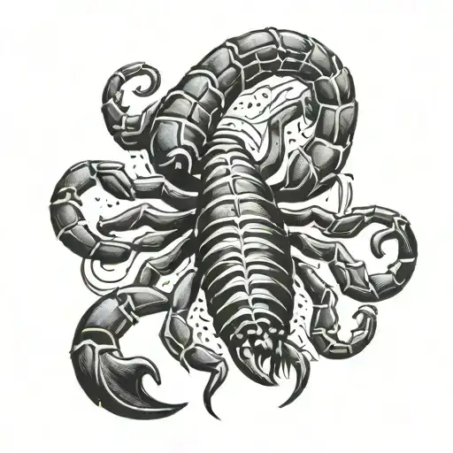 Scorpion Surrounded By Quote 'Fortis Fortuna Advait'