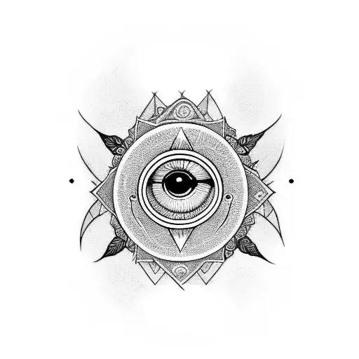 Third Eye Surrounded By Bird