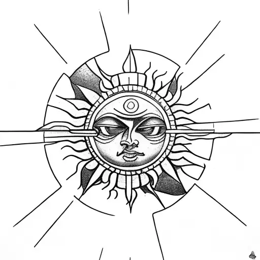 Blind Red Stone Sun Asymmetric