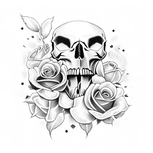 Skull With Roses