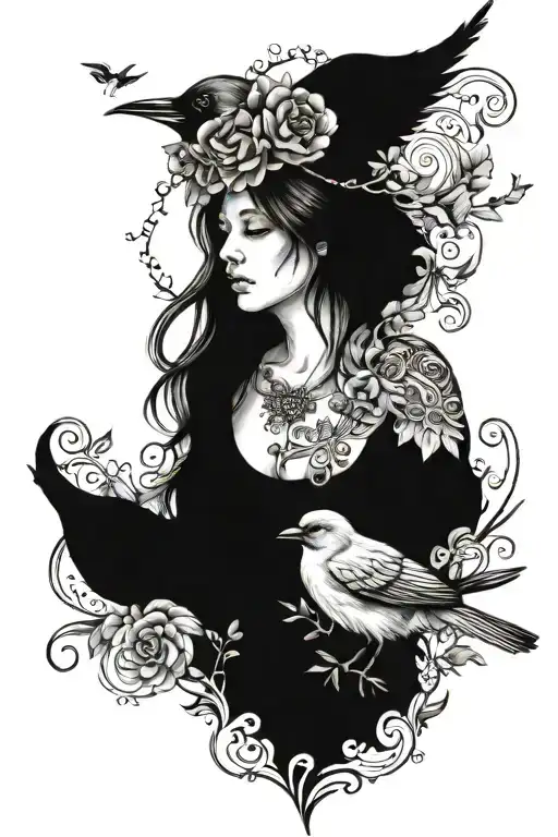 Anthea With Bird In The End