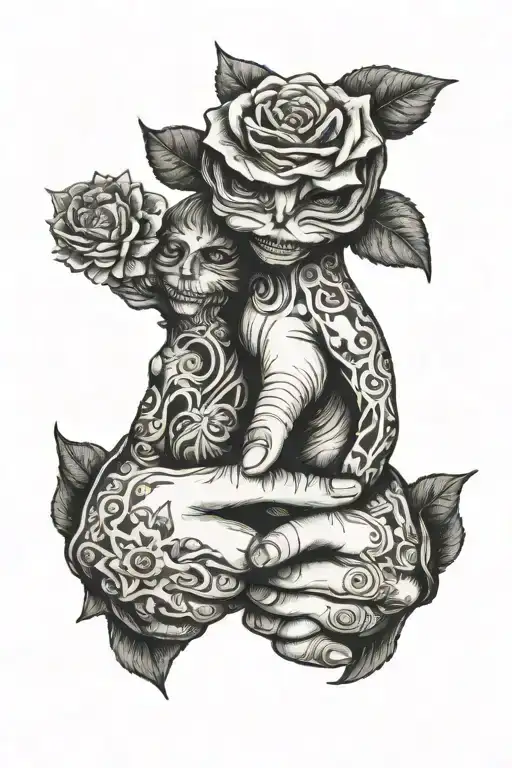 Mother And Father Holding Hands