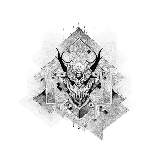 Background Mixing Blackwork With Neo Tradicional