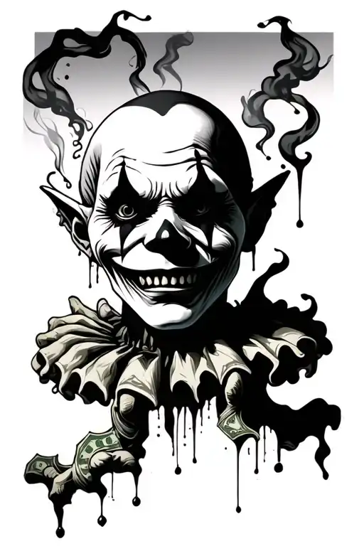 Money Evil Smoke Dead Clown Teeth Honor