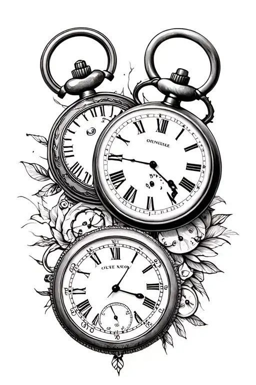 Two Old Pocket Watches For Forearm