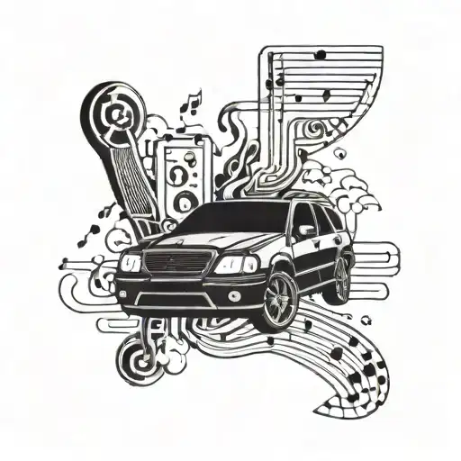 Combine Car Parts With Musical Symbols For A Unique Tattoo Design