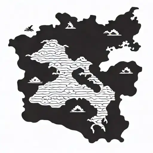 New Jersey State Silhouette Shape Map And Rocky Mountains