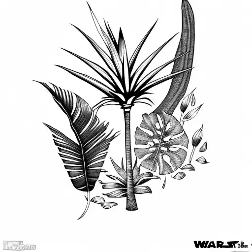 Tropical Plants With Star Wars