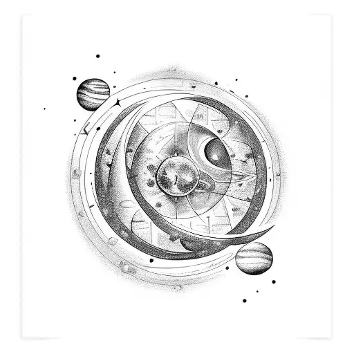 A Cosmic Hourglass With Planets And Stars Flowing Through It