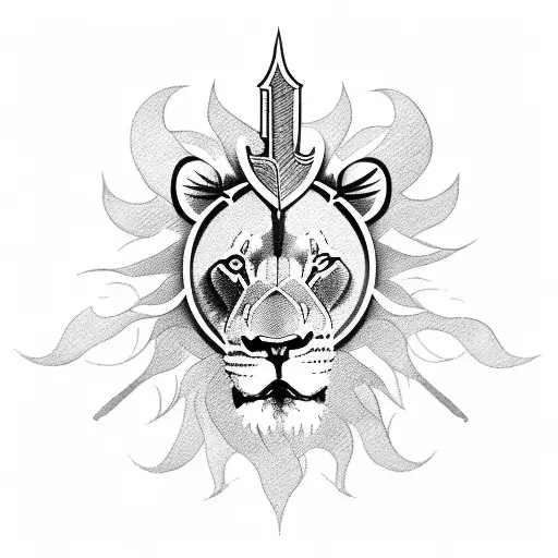 Lion With Sun And Sword
