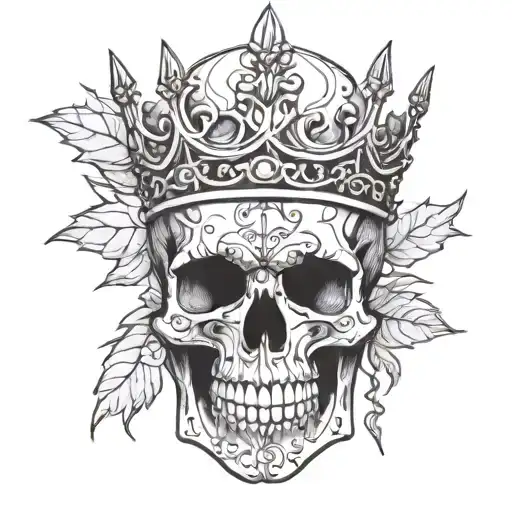 Skull Wearing A Thorn Crown
