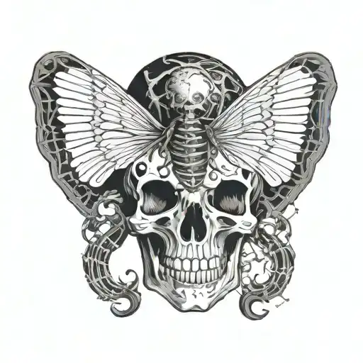 Uroboros With Human Skeleton