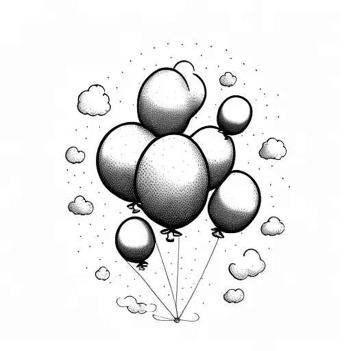 Clouds Behind The Balloons With A Blank Space Going Sideways For Lyrics