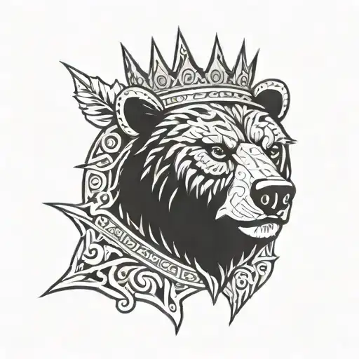 The King Of Warrior Bear Head