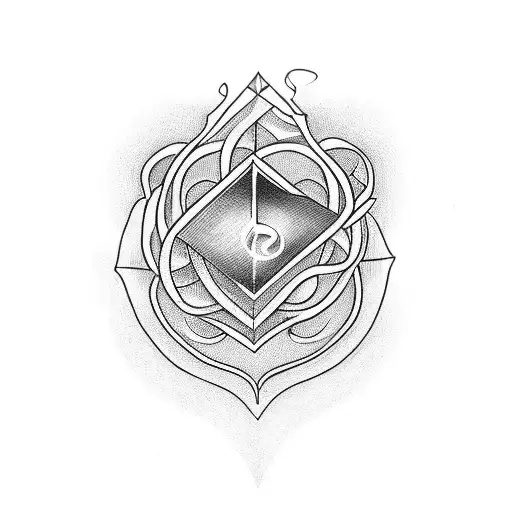 A Captivating Blackwork Tattoo Depicting A Love Letter Intertwined With Musical Notes