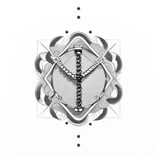 A Detailed Illustration Of A Bike Chain Morphing Into A Money Sign