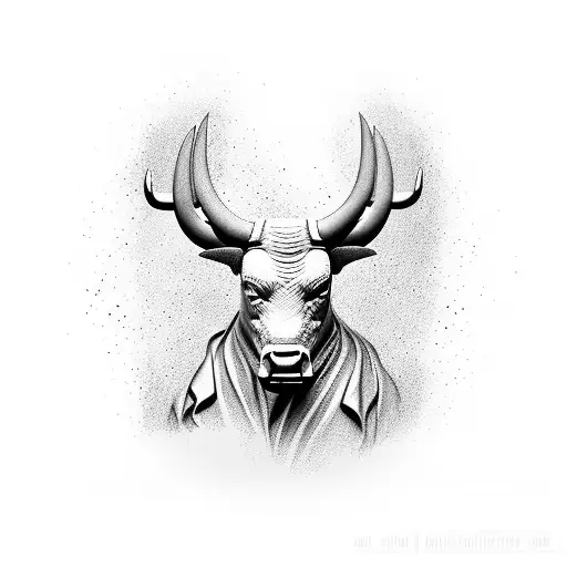 Classic Statue Of Bull With Wings