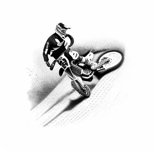 Motorcross Rider On A Beach