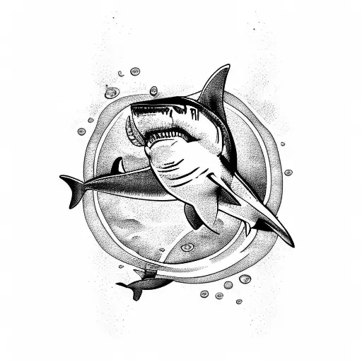 Shark With Water Background