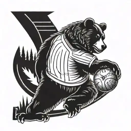 Baseball And Bear