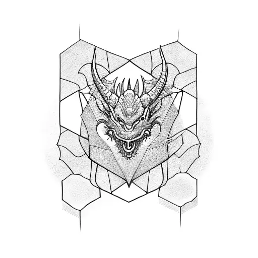 Dragon With Hexagon