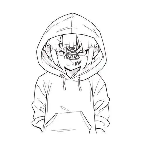 A Cartoon Character Wearing A Hoodie