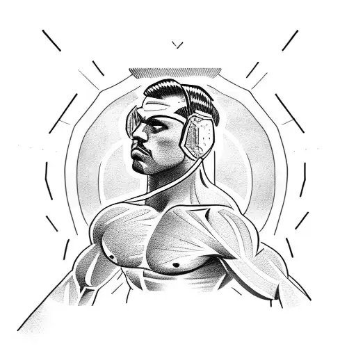 Muscular Male Wrestler