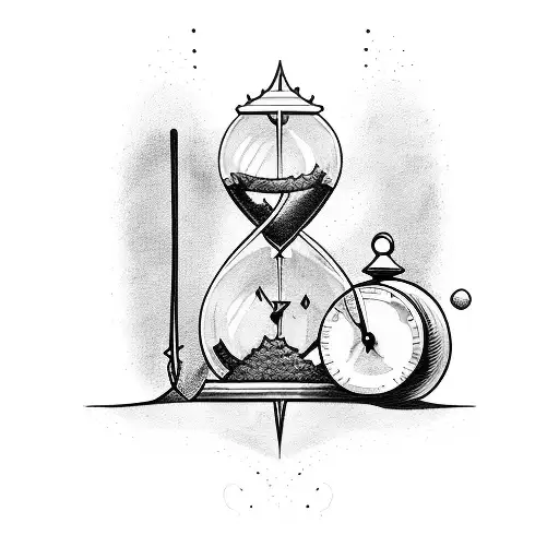 A Sword Smashing Hourglass With Sand