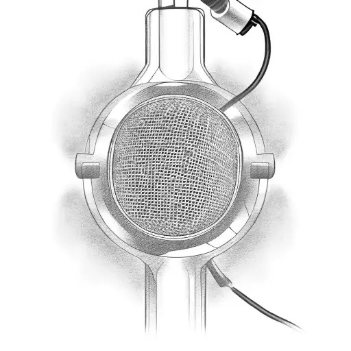 A Microphone Intertwined With A Car Engine