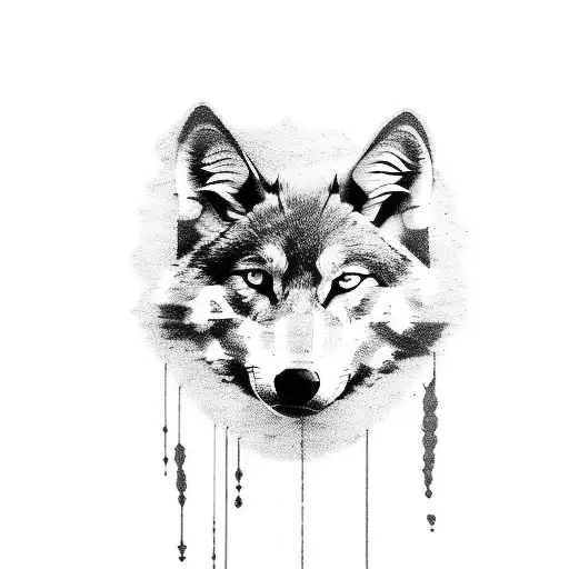Rise Against Lyrics Merged With A Wolf Silhouette