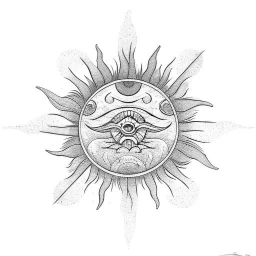 A Radiant Sun Shining Over A Calm Sea