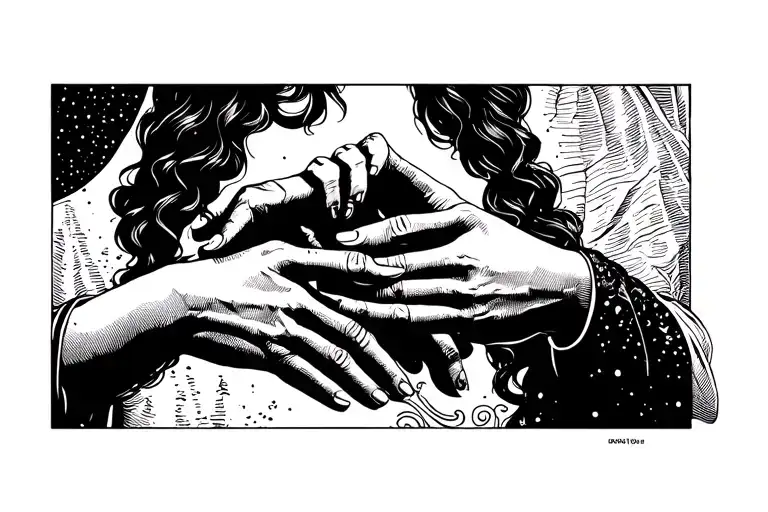 Only Son And Dead Mother Holding Hands