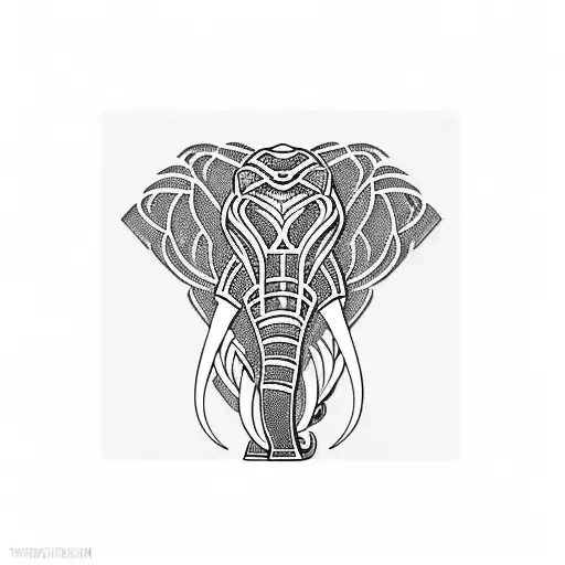 An Elephant Formed By Intricate Welding Patterns