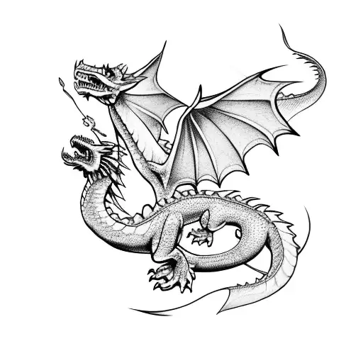 Dragons Flying From A Book