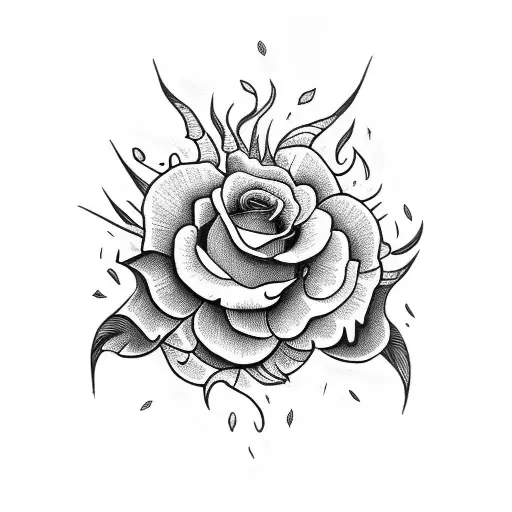 Flowers And Skeletons And Fire