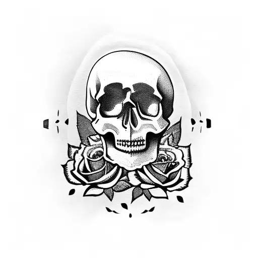 Skull Hand With Roses Clocks