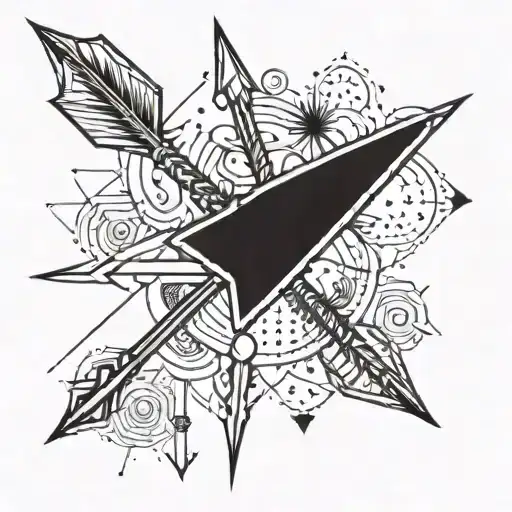 Arrow Black And White Trash Polka